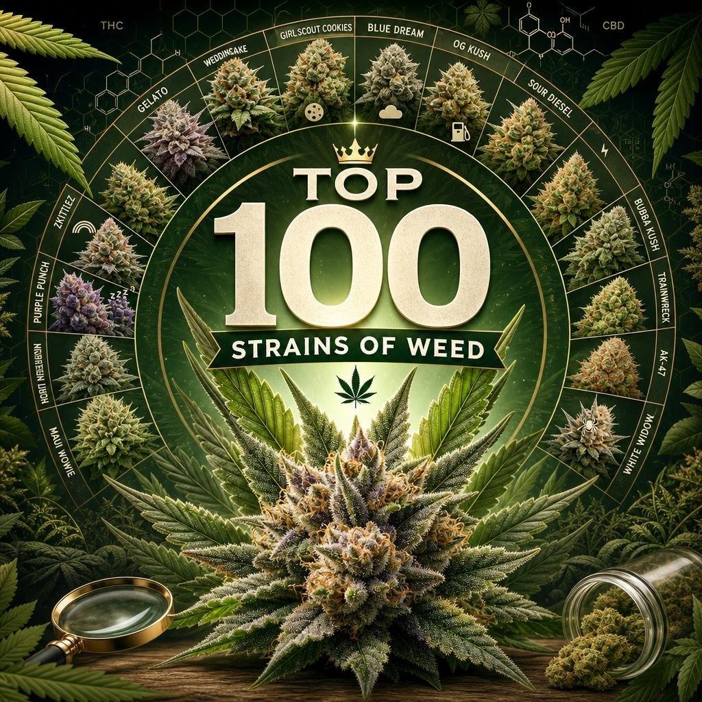 Top 100 Weed Strains: Best Cannabis Varieties Ranked by Potency, Flavor & Effects